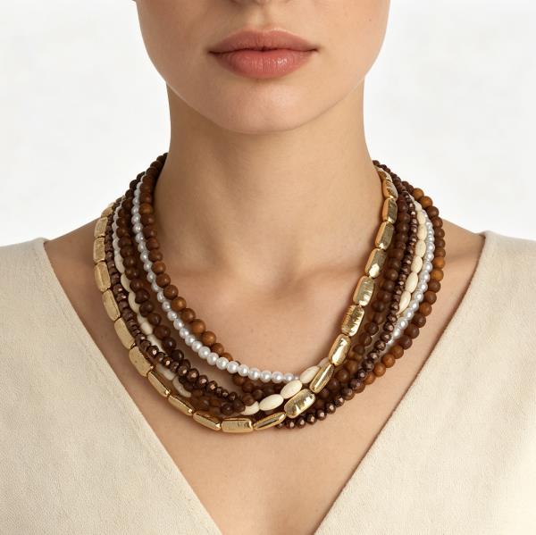 Collar Layered Mocha Luxe