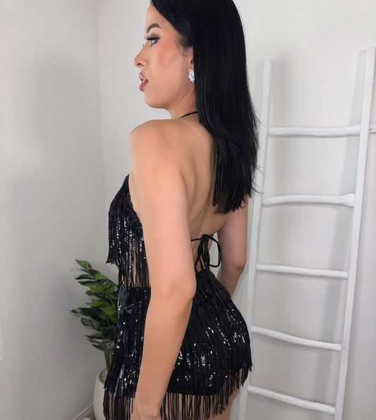 Black Sparkle Romper