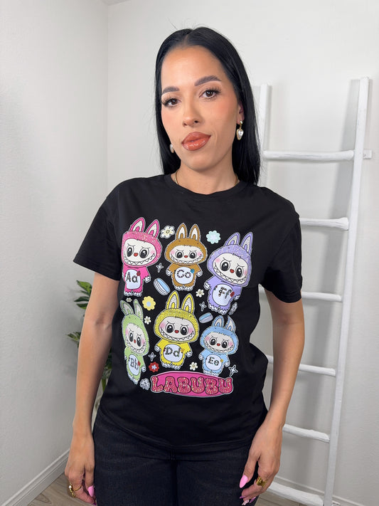 Pop Art Mood Top Black