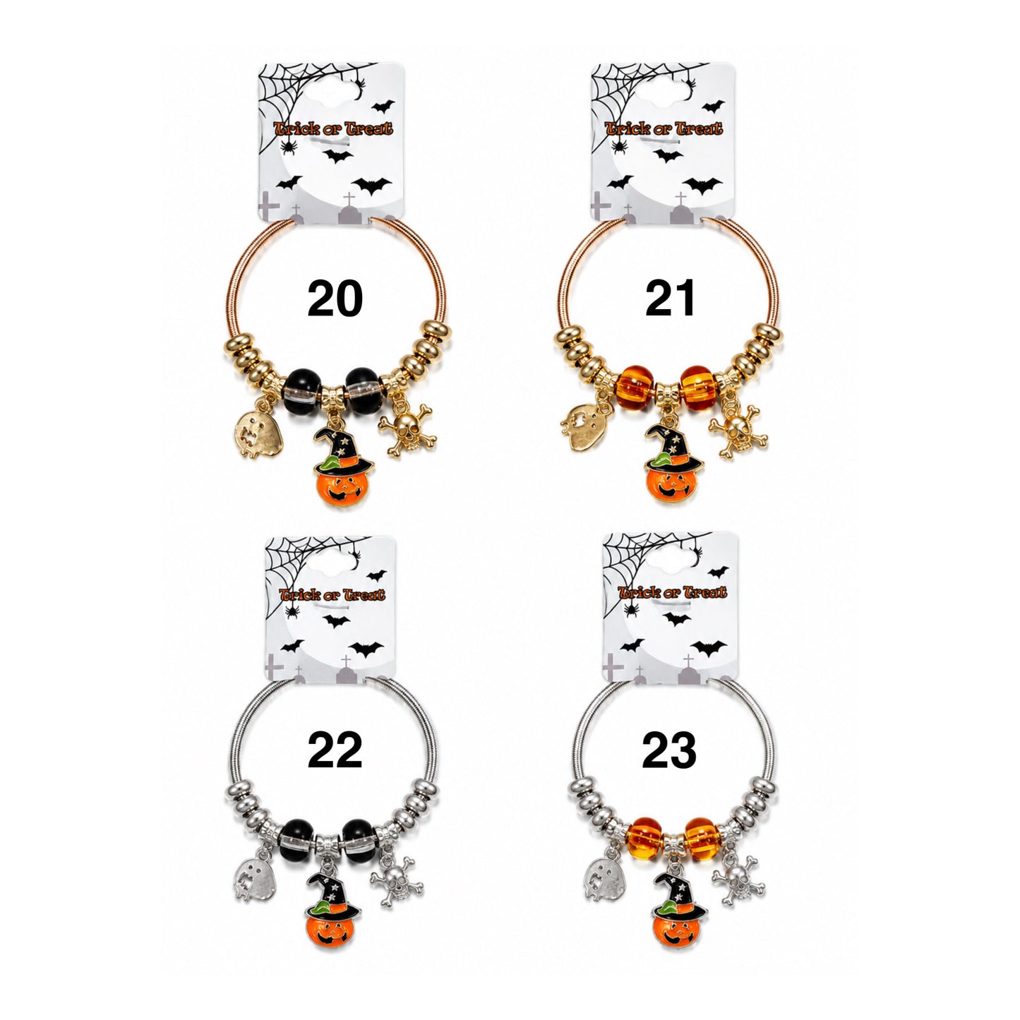 BEADED HALLOWEEN DANGLING BRACELET