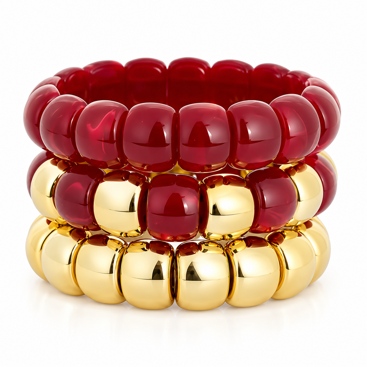 Set de Pulseras Ruby Gold