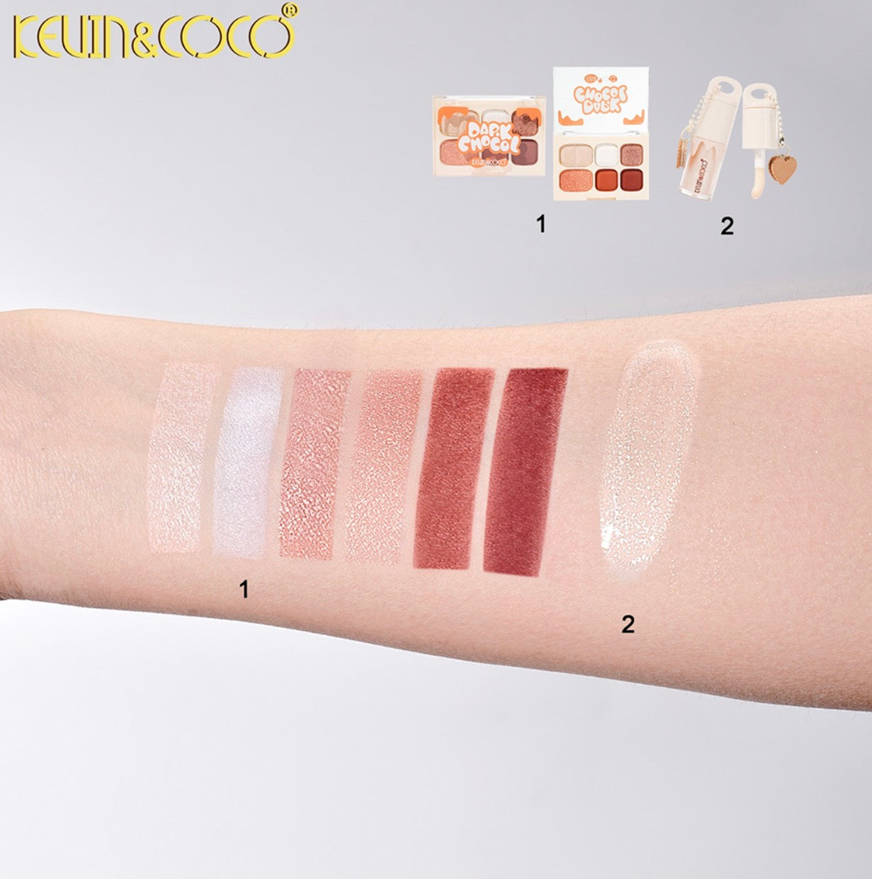 KEVIN & COCO DARK CHOCOLATE EYESHADOW SET (A)