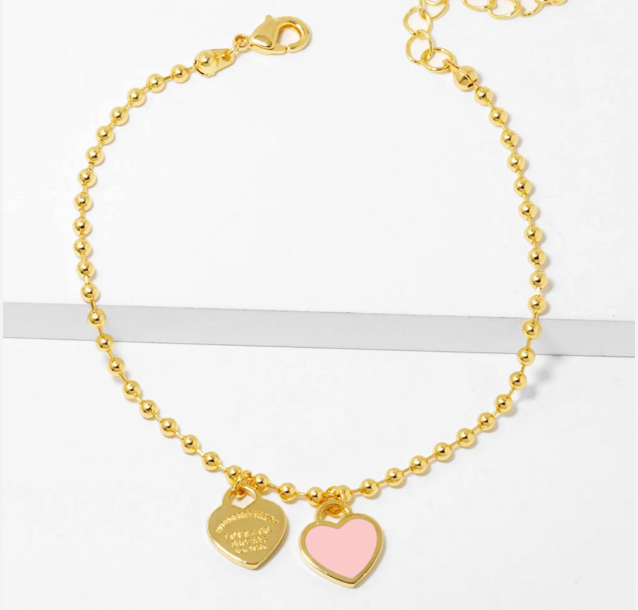 GOLD DIPPED LUCKY PINK BRACELET