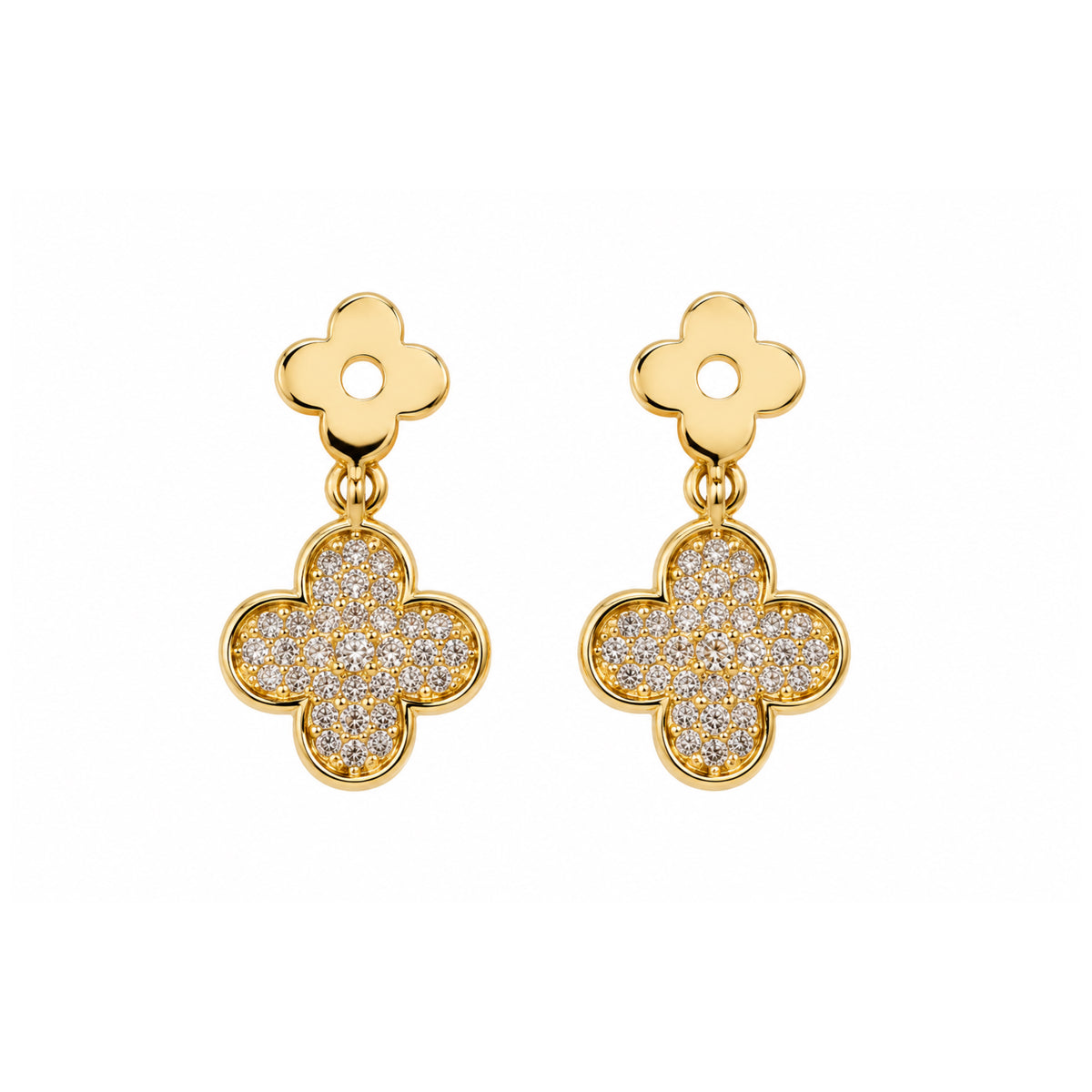 LUXE CLOVER DROP EARRINGS