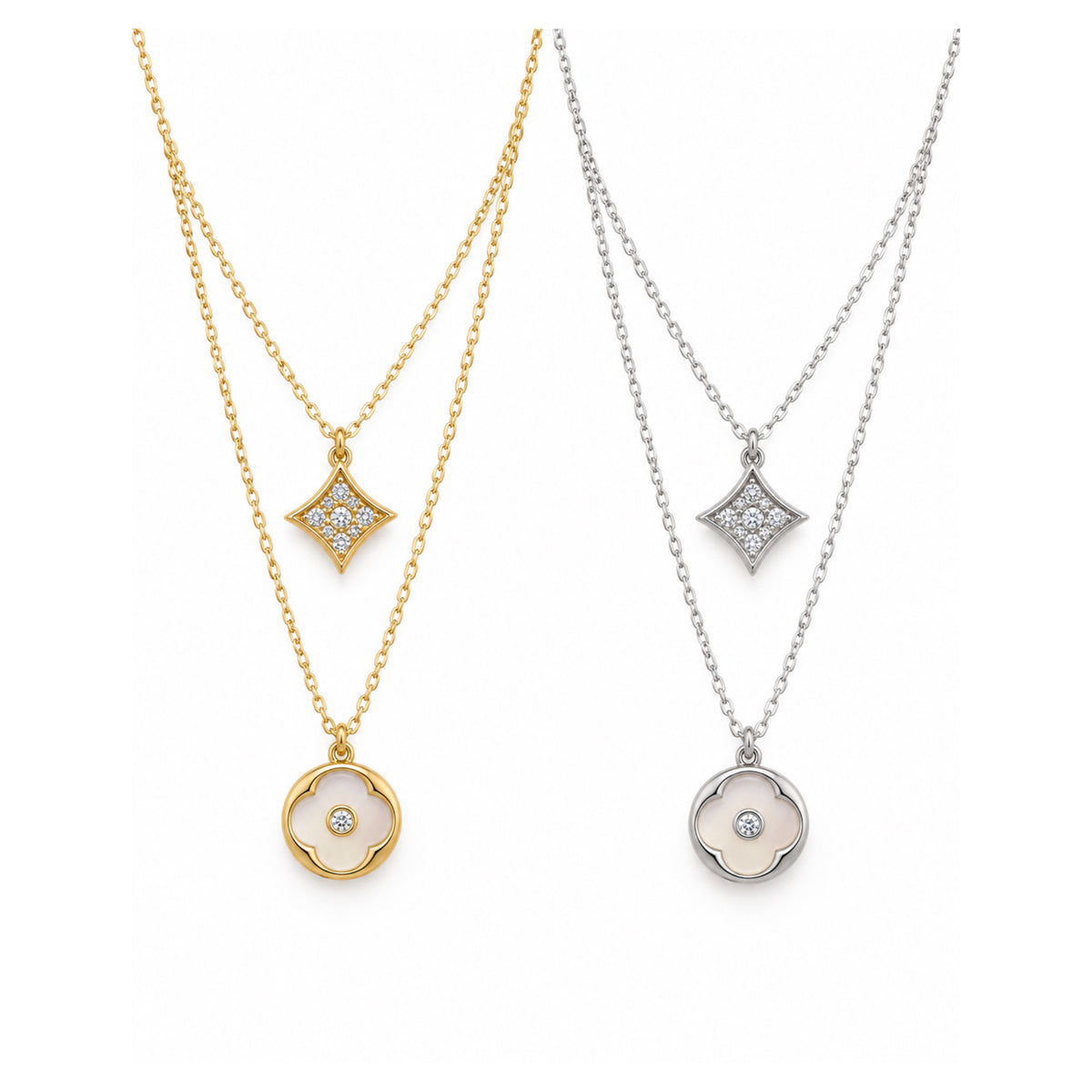 LUXE DUO BLOOM NECKLACE