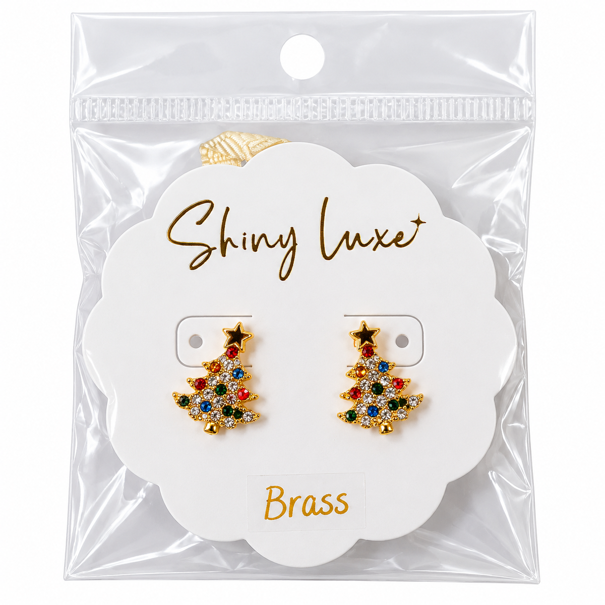 Aretes árbol de Navidad brillante