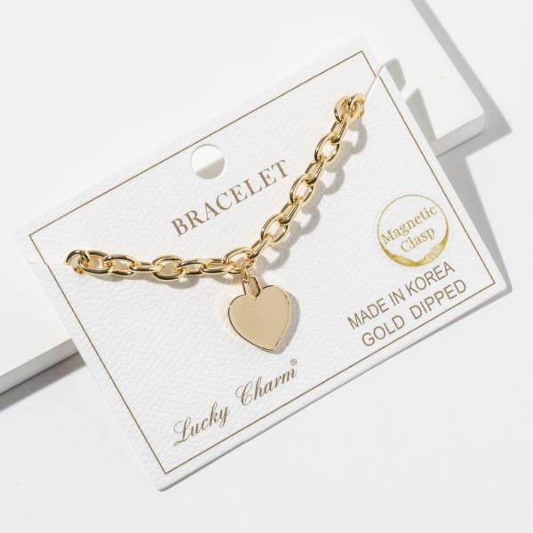 GOLD DIPPED HEART BRACELET