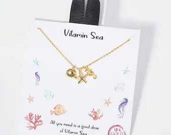 VITAMIN SEA GOLD DIPPED NECKLESS