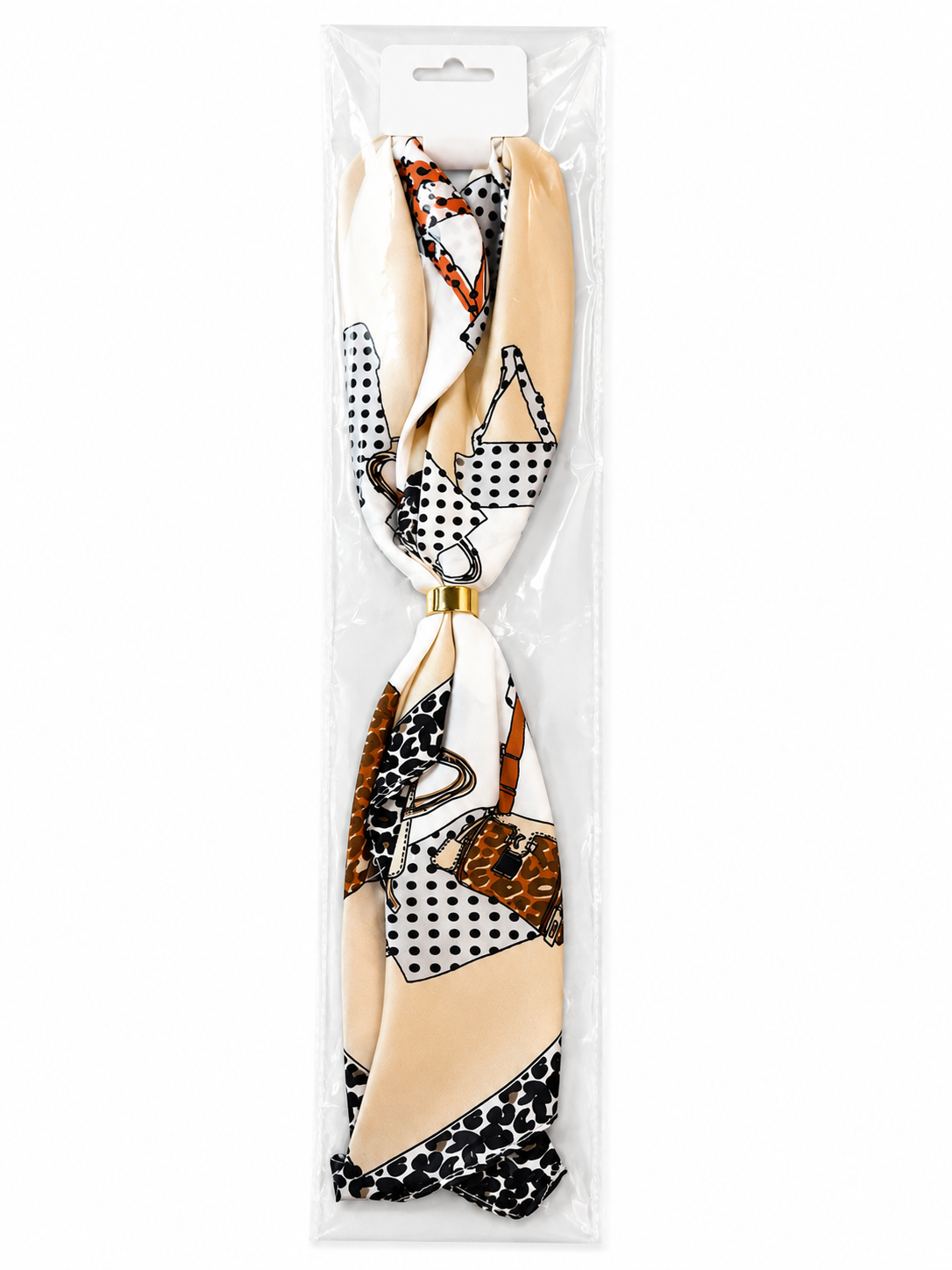 POLKADOT BEIGE SCARF