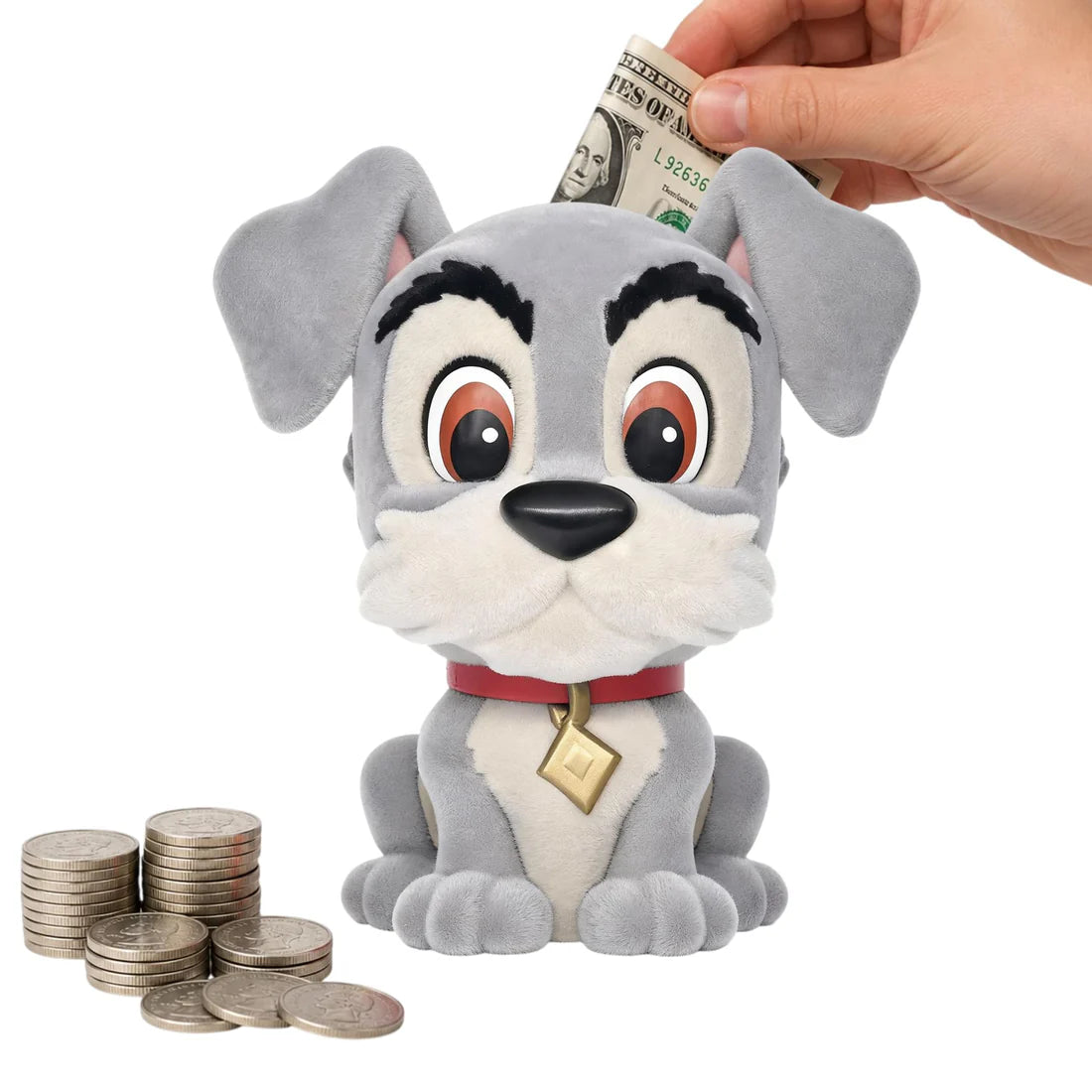 Disney Lady & The Tramp Flocked PVC Figural Bank