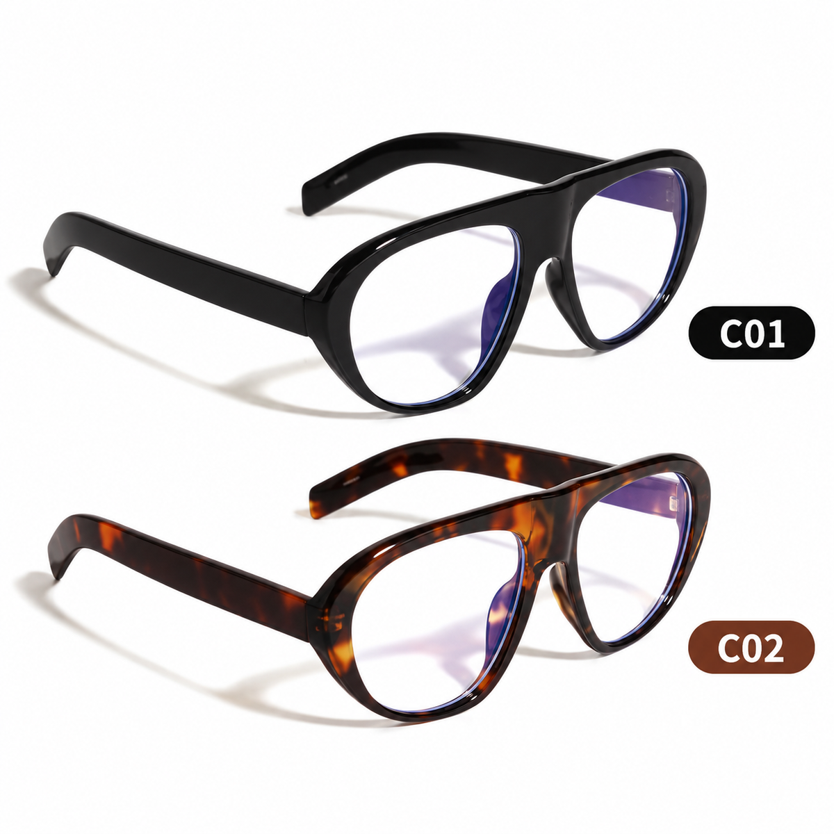 Gafas estilo aviador con bloqueo de luz azul