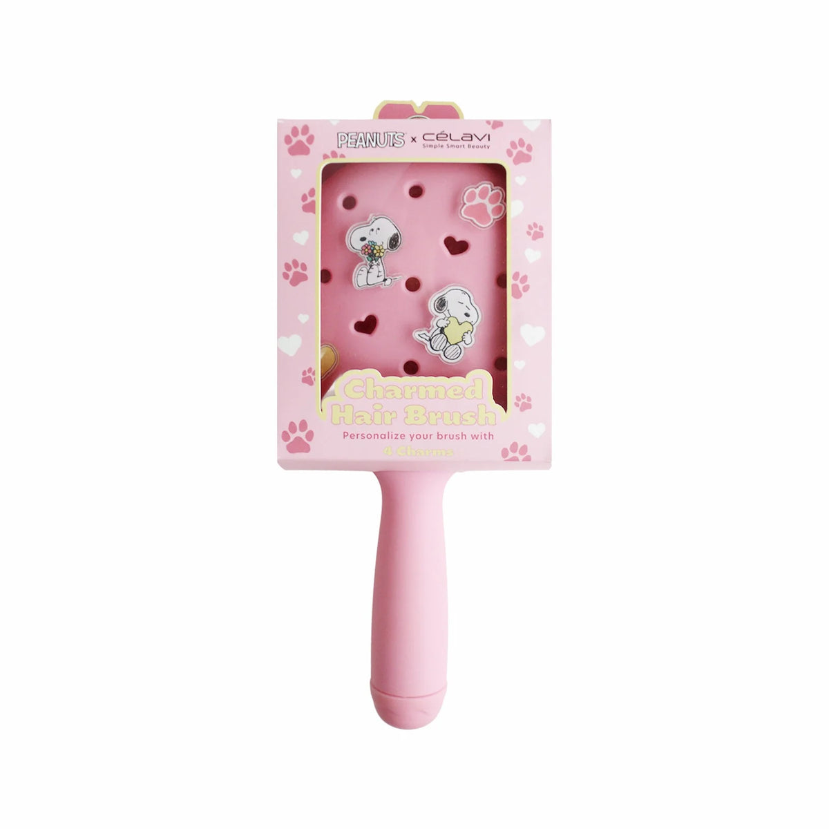 Peanuts Everyday Charm Hair Brush Pink