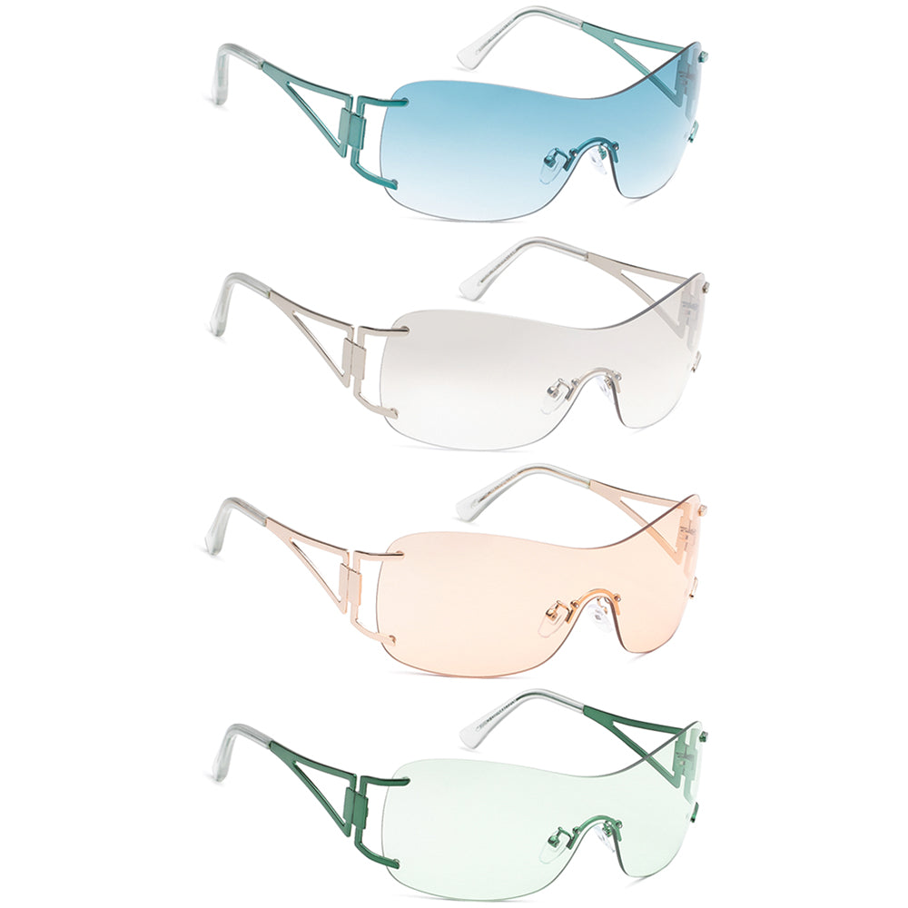 Color Shield Butterfly Sunglasses