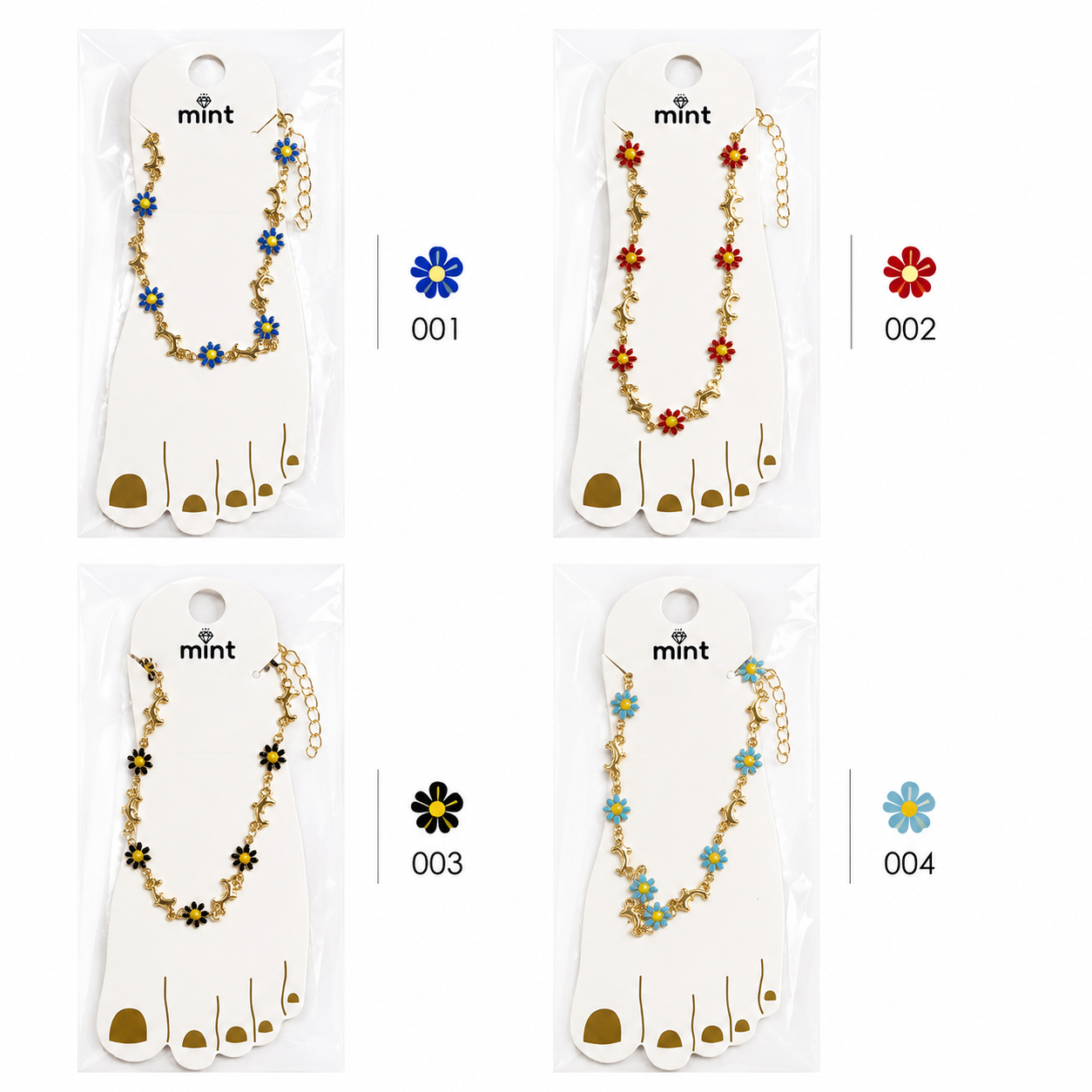 Flower Charm Anklet