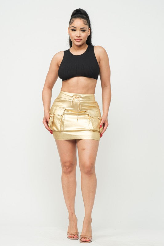 CARGO MINI SKIRT-BeautyRosee Boutique