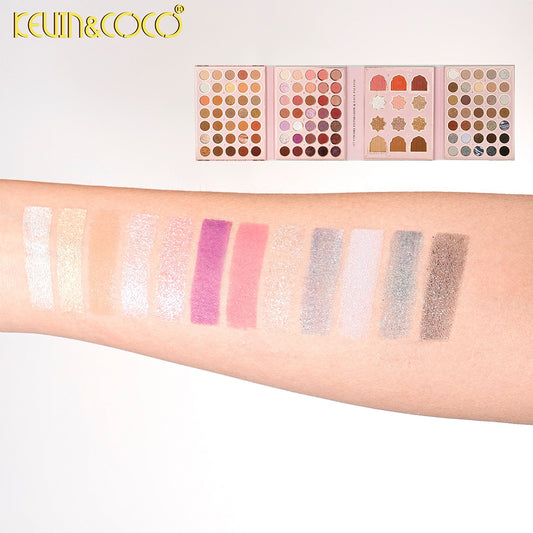 KEVIN AND COCO EVERYONE DESERVES TO BE BEAUTIFUL 117 COLORS EYESHADOW AND FACE PALETTE BOOKLET