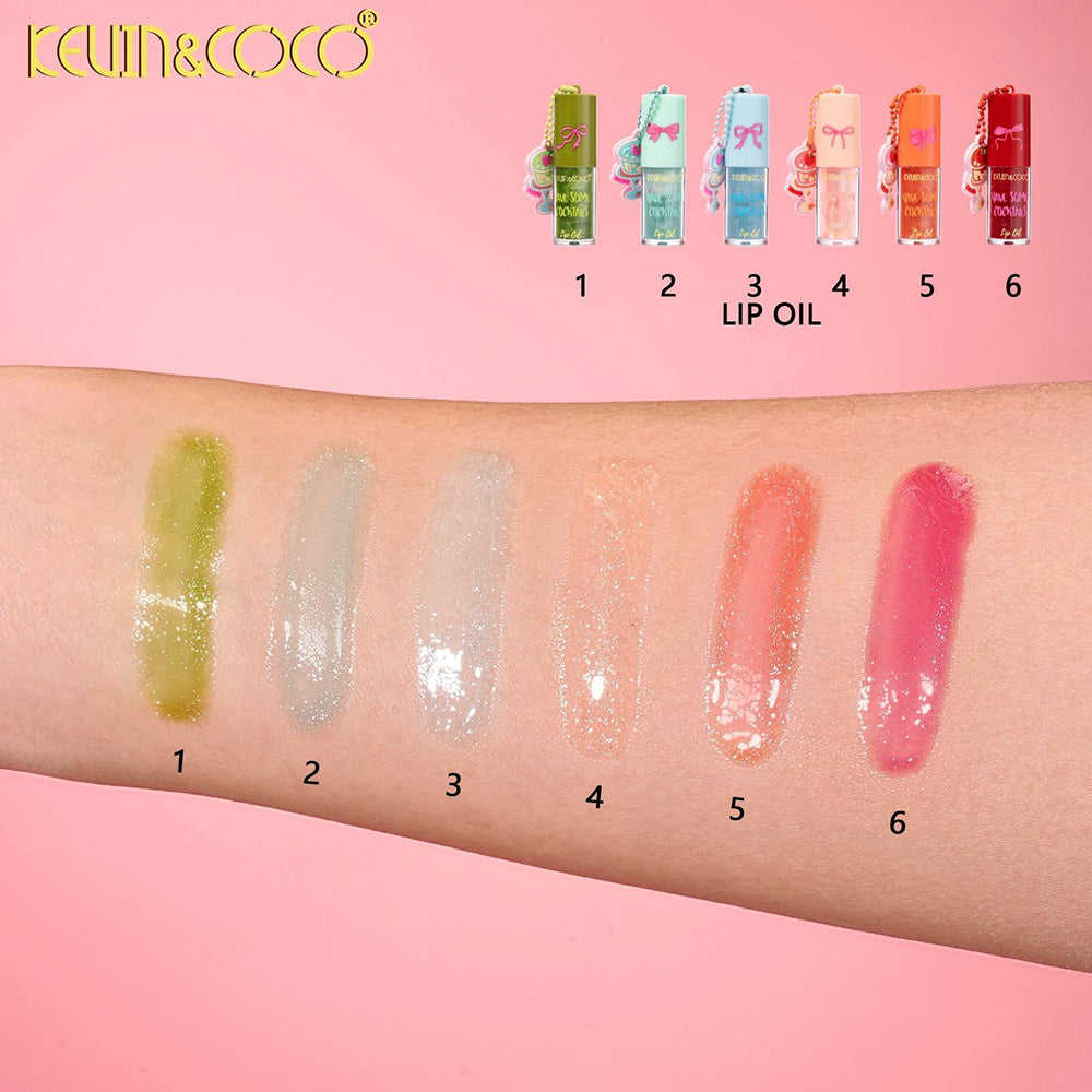 KEVIN AND COCO HAVE SOME COCKTAILS LIP OIL