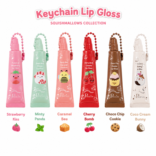 PAGEVINE SQUISHMALLOWS KEYCHAIN LIP GLOSS