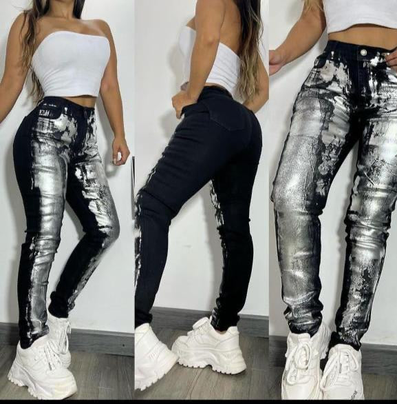 Black Silver Jean-BeautyRosee Boutique