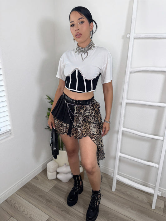 Fierce Glam LeopardSkirt