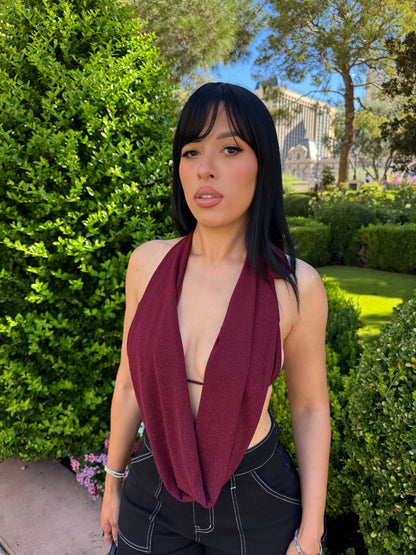 Crimson Desire Halter Top