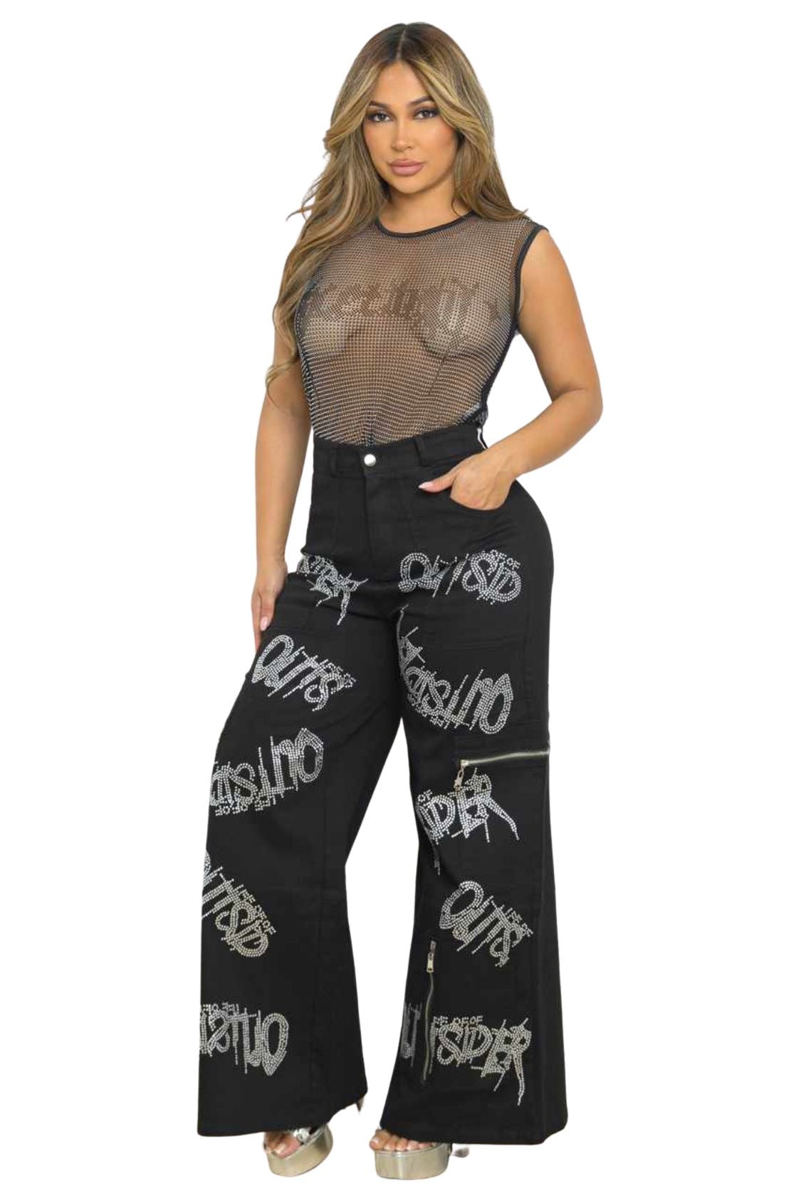 Black Cargo Pants-BeautyRosee Boutique