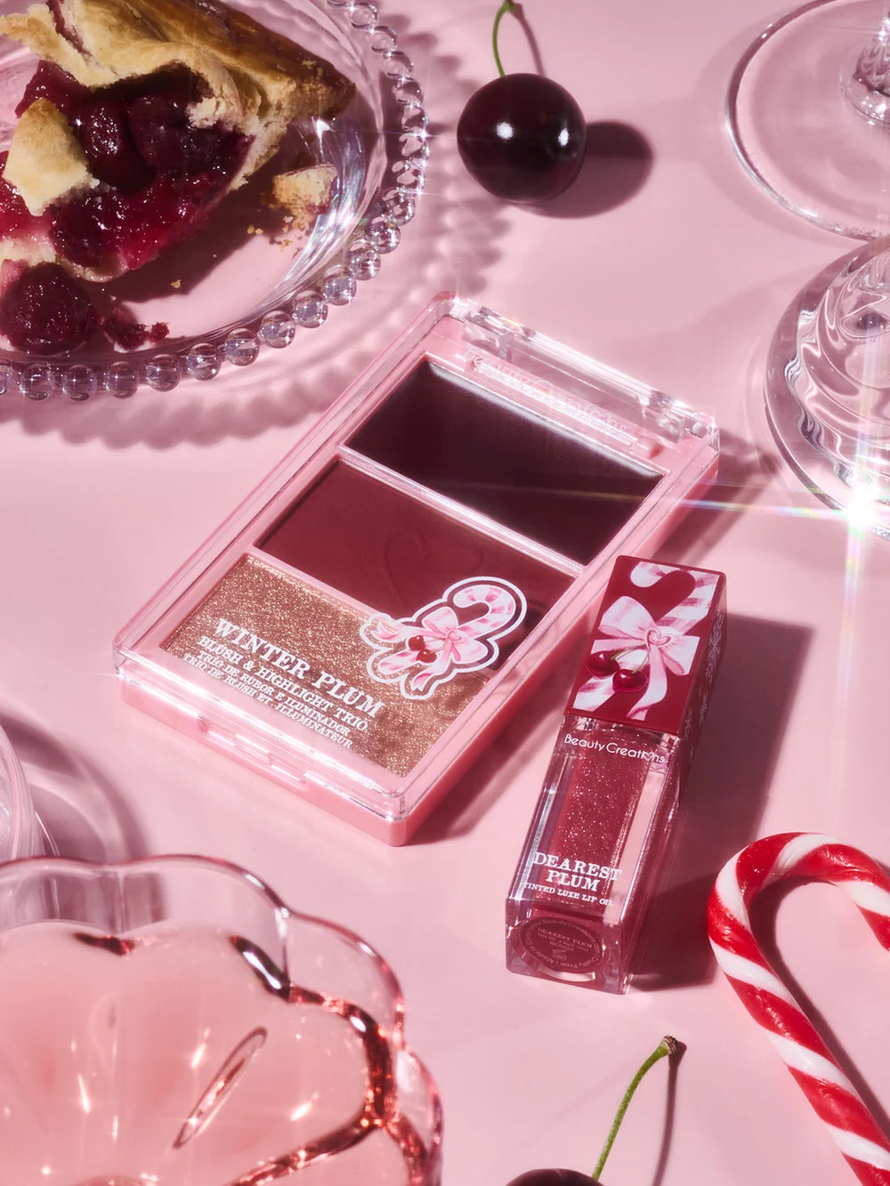 Beauty Creations Dashin’ Darling set de rubor, iluminador y lip oil
