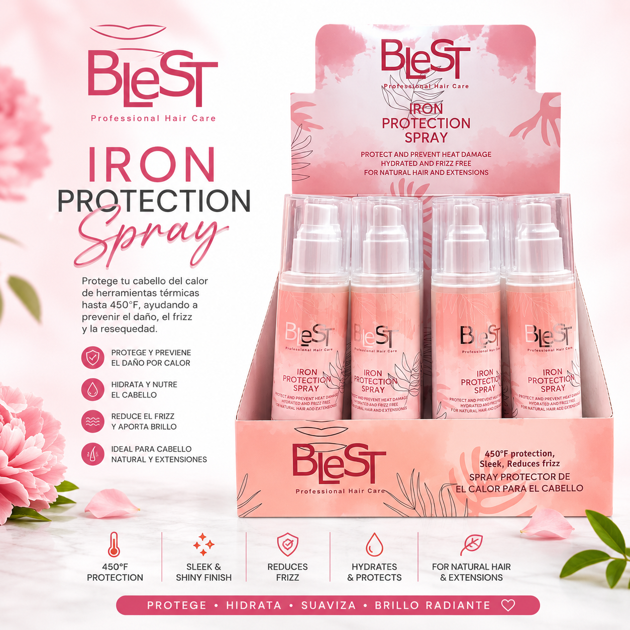 BLEST Professional Hair Care – Iron Protection Spray