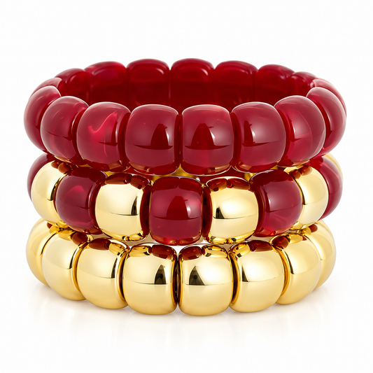Set de Pulseras Ruby Gold