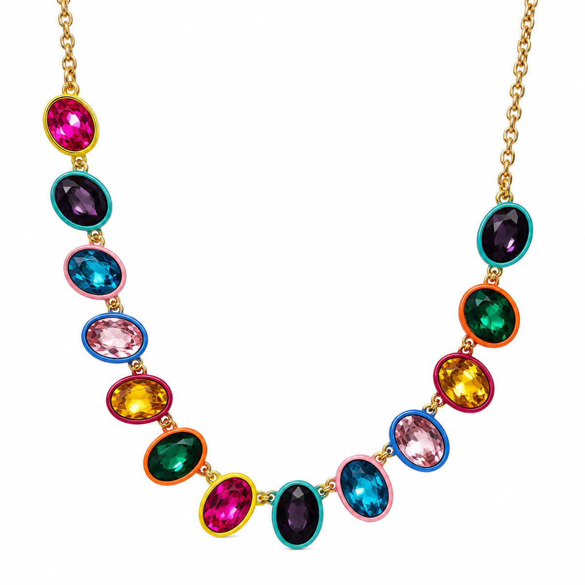 Collar Gemstone Rainbow Set
