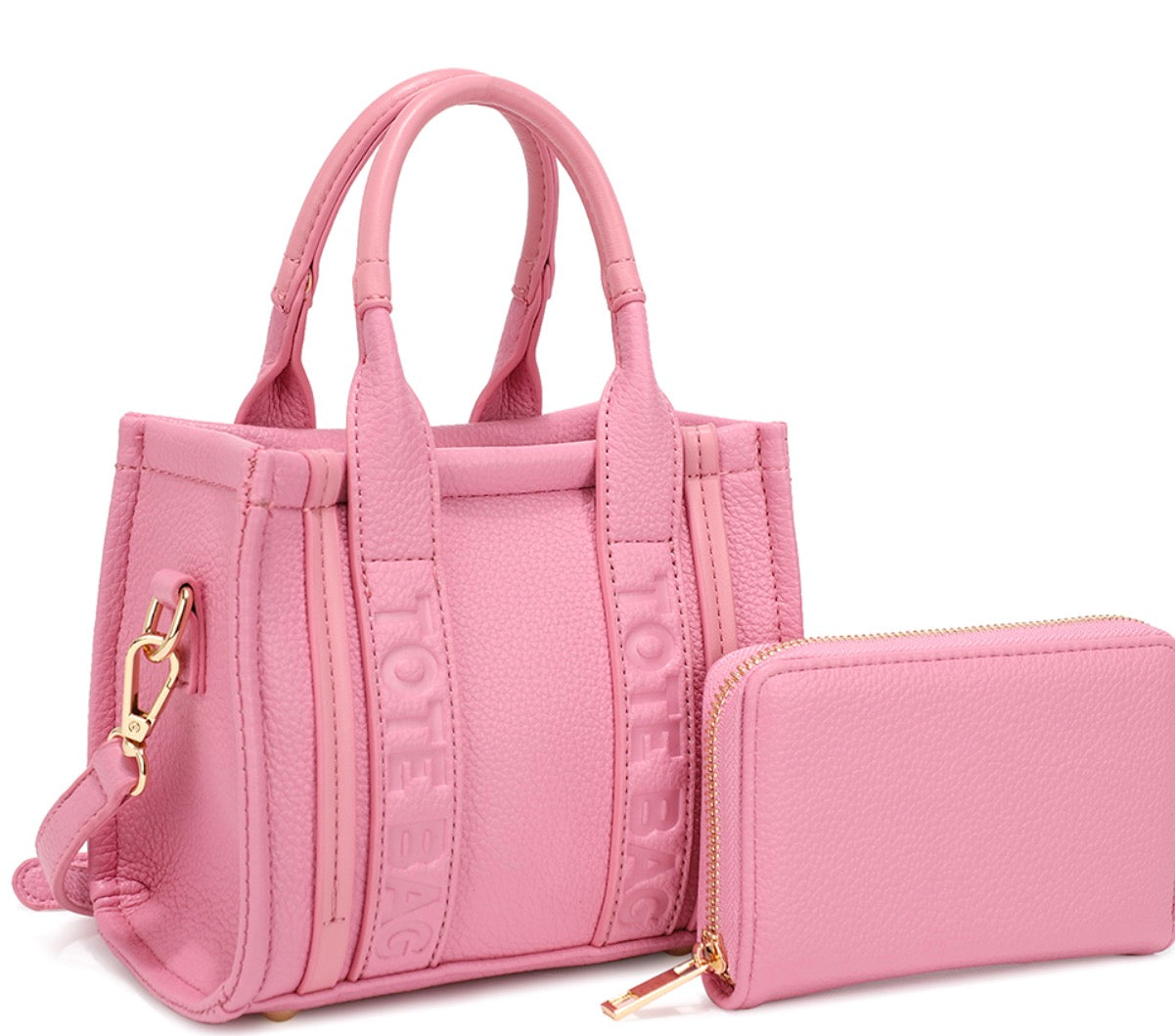 MINI TOTE BAG WITH WALLET PINK