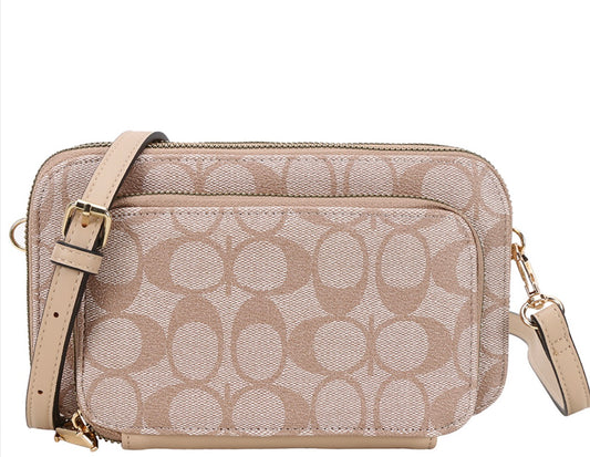 OVAL PRINT BAG BEIGE