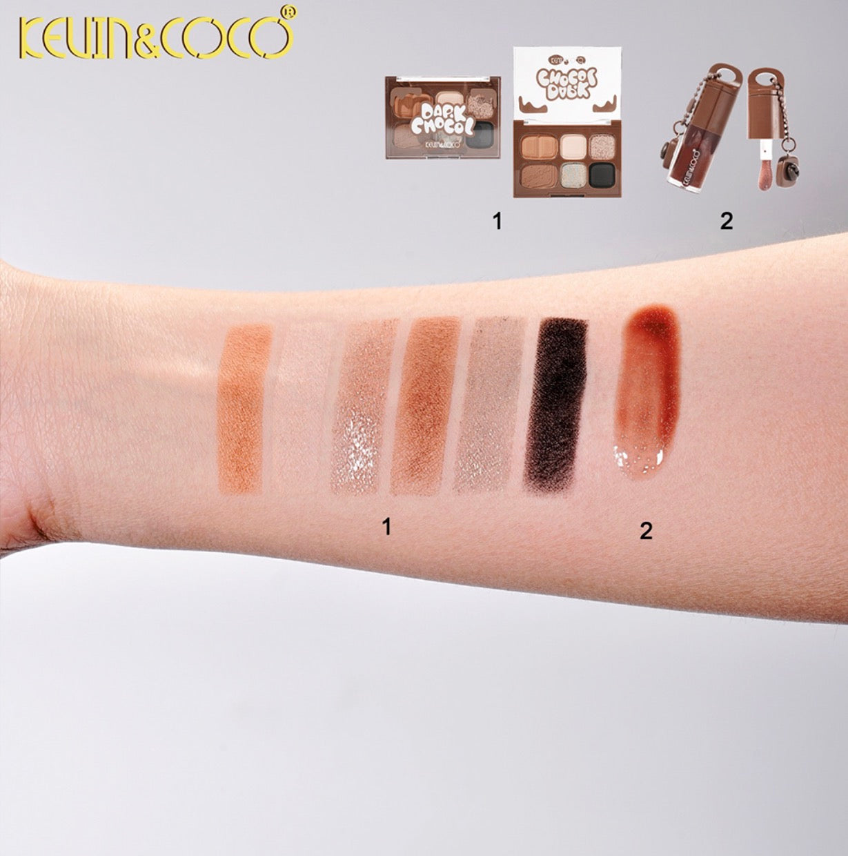KEVIN & COCO DARK CHOCOLATE EYESHADOW SET (C)