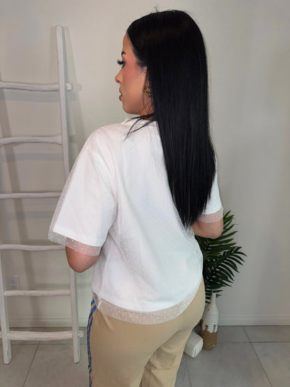 Golden Fashion Mesh Top