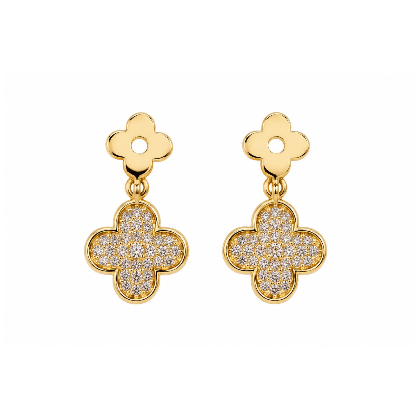 LUXE CLOVER DROP EARRINGS