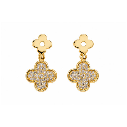 LUXE CLOVER DROP EARRINGS