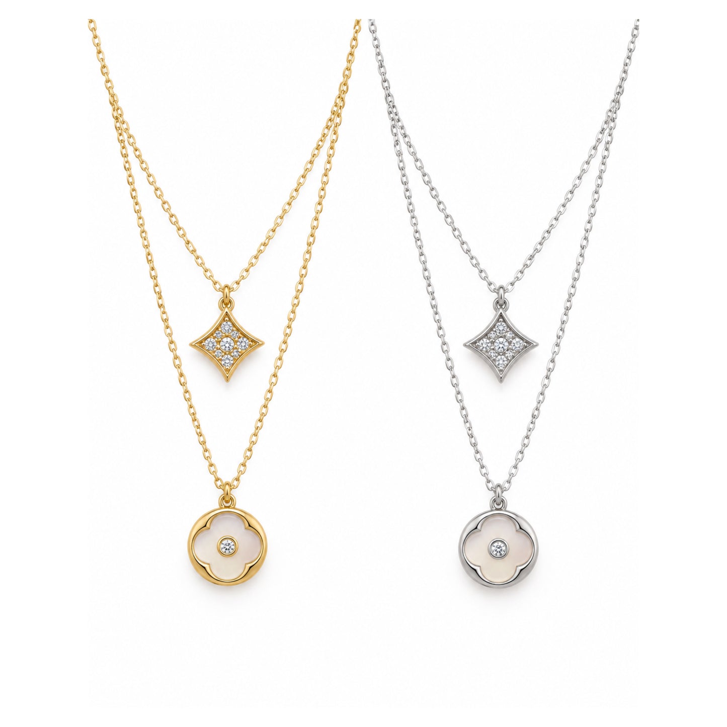 LUXE DUO BLOOM NECKLACE