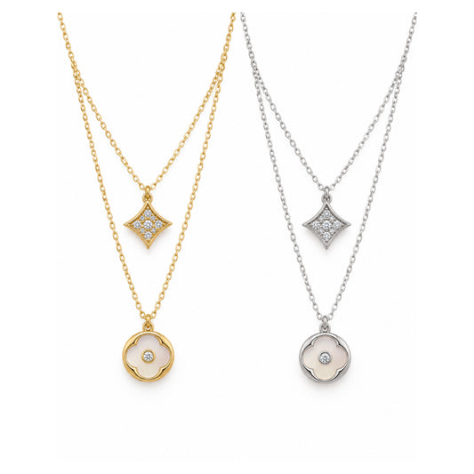 LUXE DUO BLOOM NECKLACE