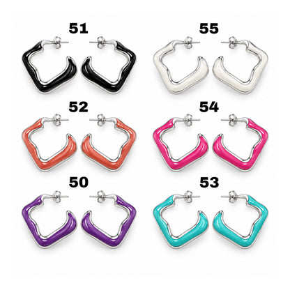 SCULPTED HEART HOOP EARRINGS
