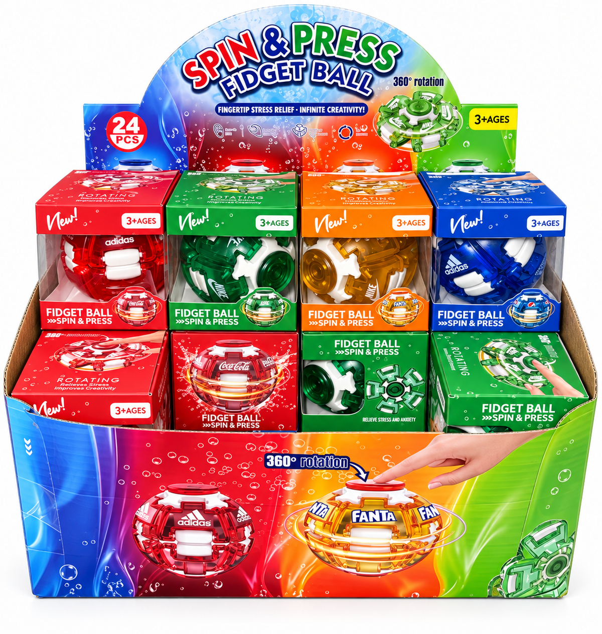 SPIN & PRESS FIDGET BALL