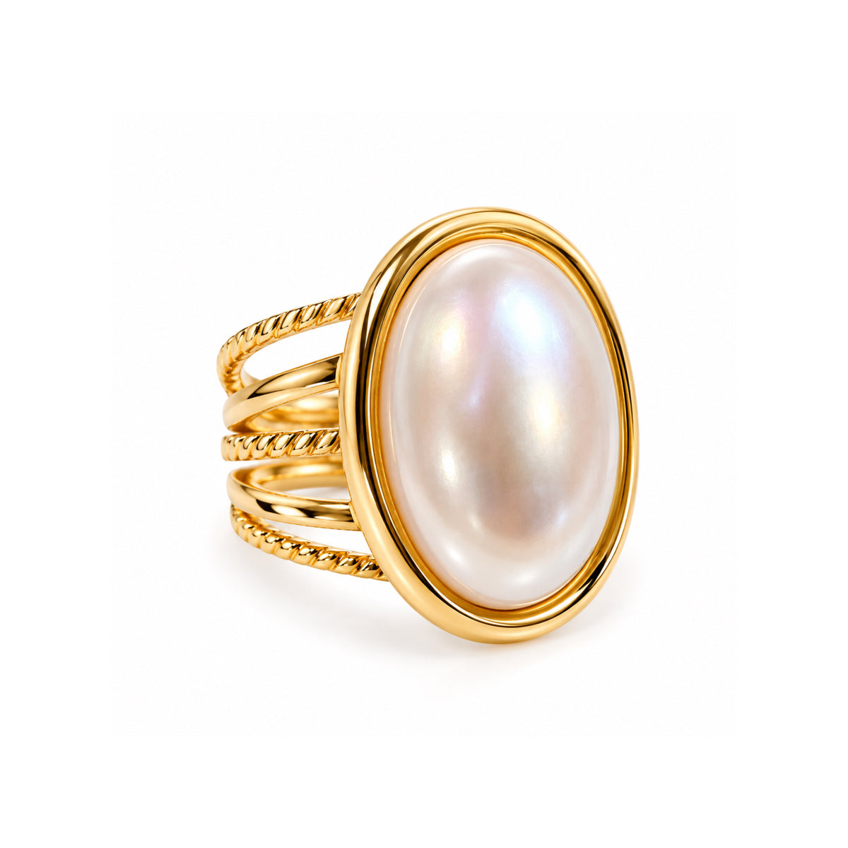 LUXE PEARL STATEMENT RING
