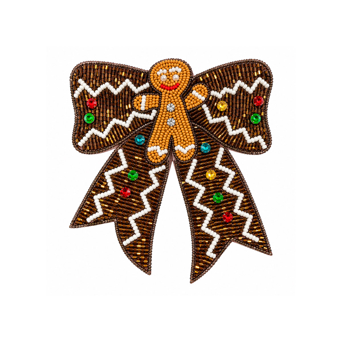 Pinza de lazo navideña galleta de jengibre