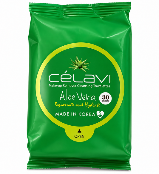 CÉLAVI ALOE VERA MAKEUP REMOVER CLEANSING WIPES