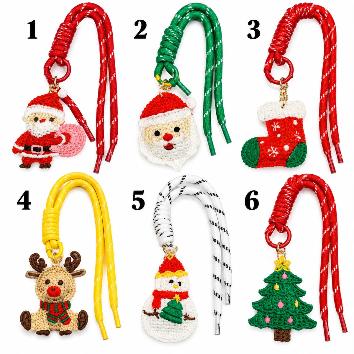 Llavero navideño de crochet