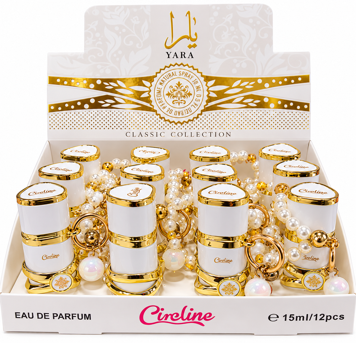 WHITE WOMEN MINI KEYCHAIN PERFUME