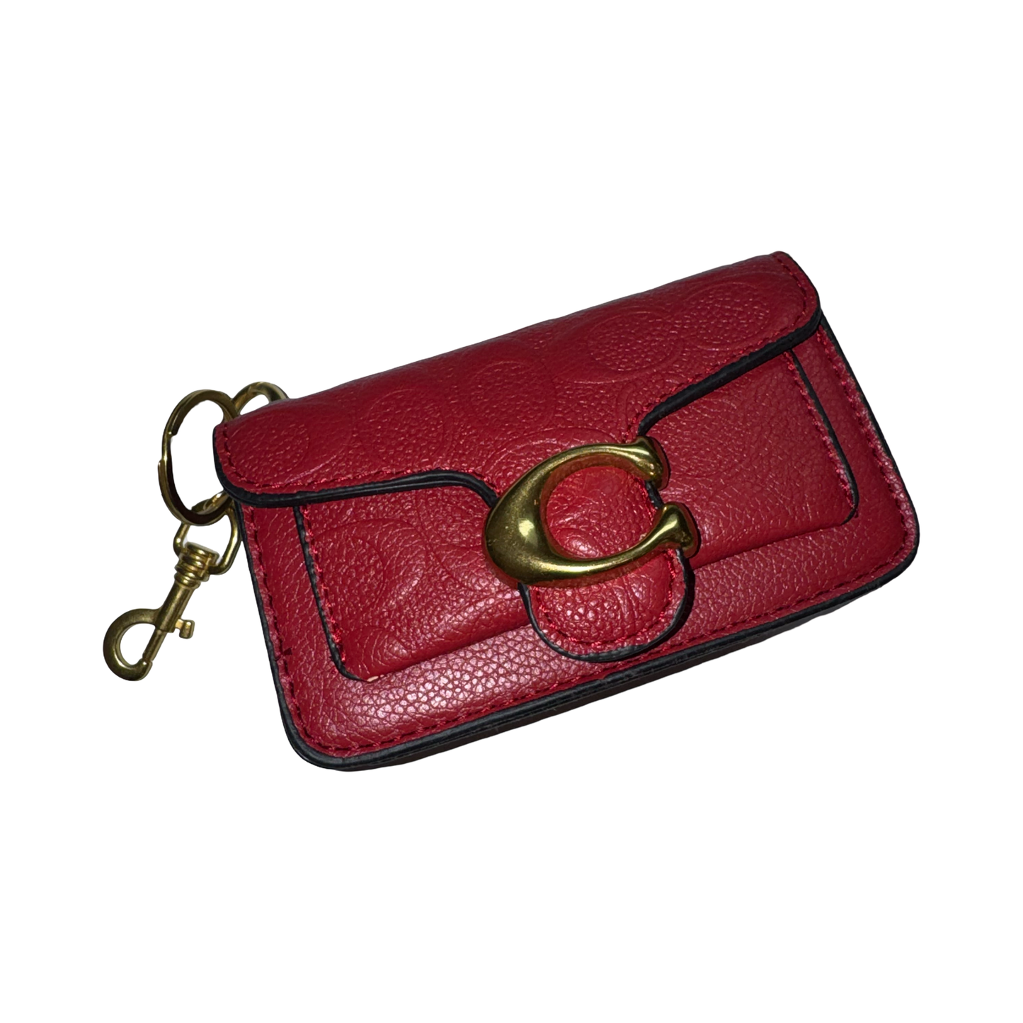 COACH MINI COIN PURSE KEYCHAIN RED