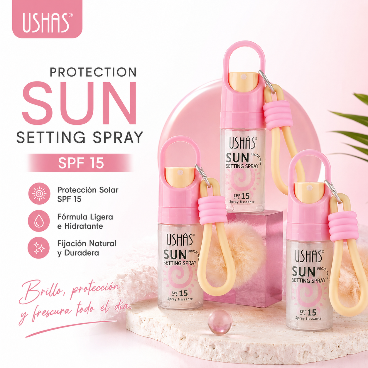 USHAS SUN SETTING SPRAY SPF 15