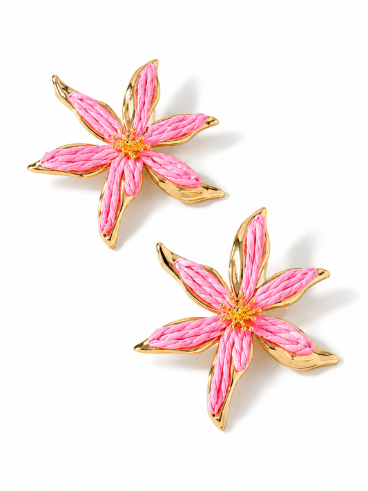 FLOWER EARRING PINK