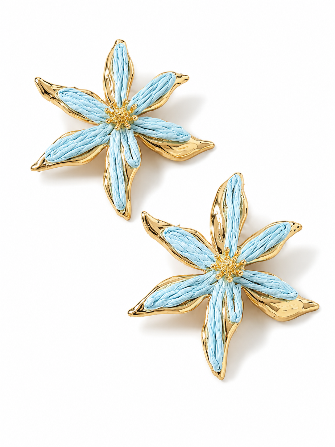 FLOWER EARRING BLUE