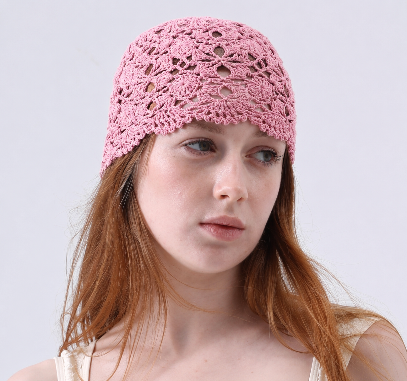 HAIR NET CROCHET PINK